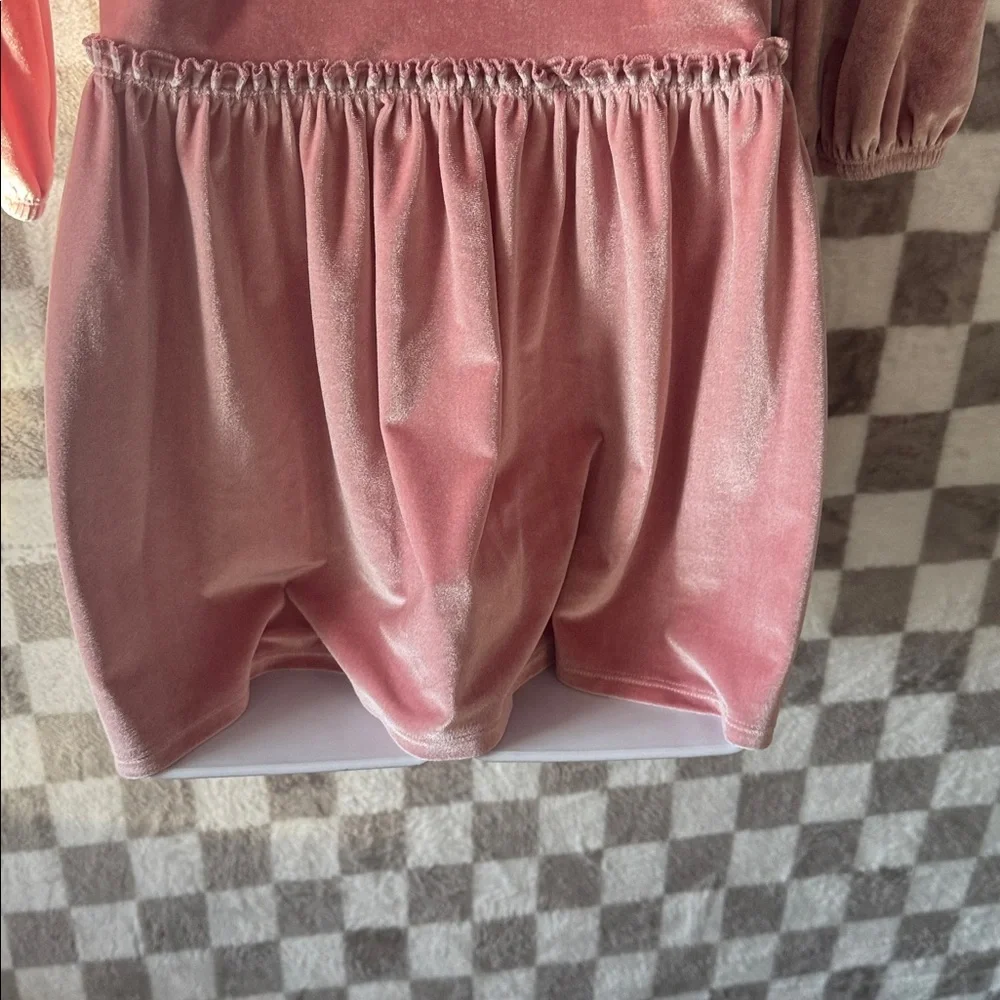 Tucker + Tate Kids Blush Velvet Long Sleeve Dress size 7